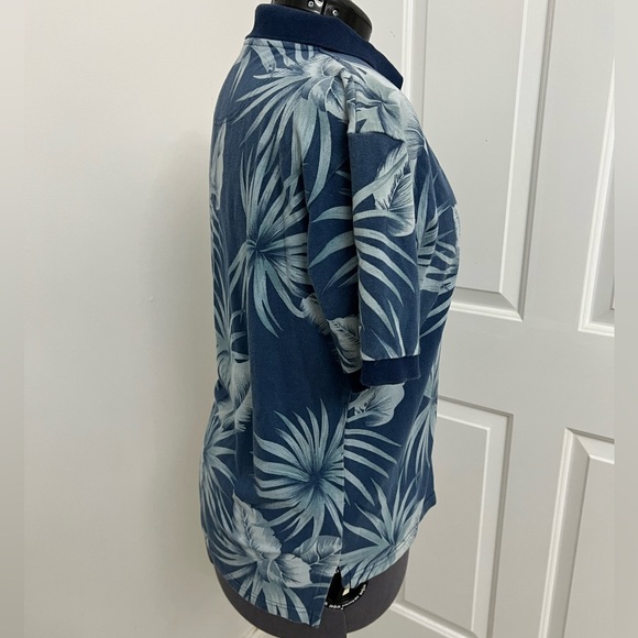 Men's Blue Floral Polo Shirt - Picture 4 of 9